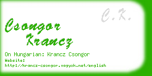 csongor krancz business card